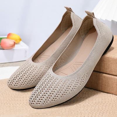 Туфли женские туфли универсальные летние с мелким вырезом сетчатые балетки модная обувь не устают ноги одинарная обувь