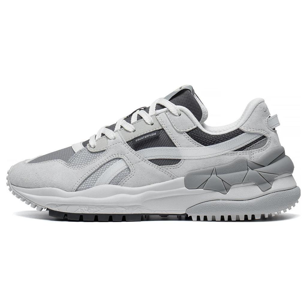 Li-Ning Origin Non-Slip Wear-Resistant Breathable Low-Top Sports Casual Shoes Men Sneakers Gray Black AGCT171-3