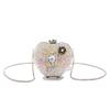 Elegant Rhinestone Evening Bag Gold/Silver Mini Lipstick Bag Retro Banquet Chain Bag  Girls