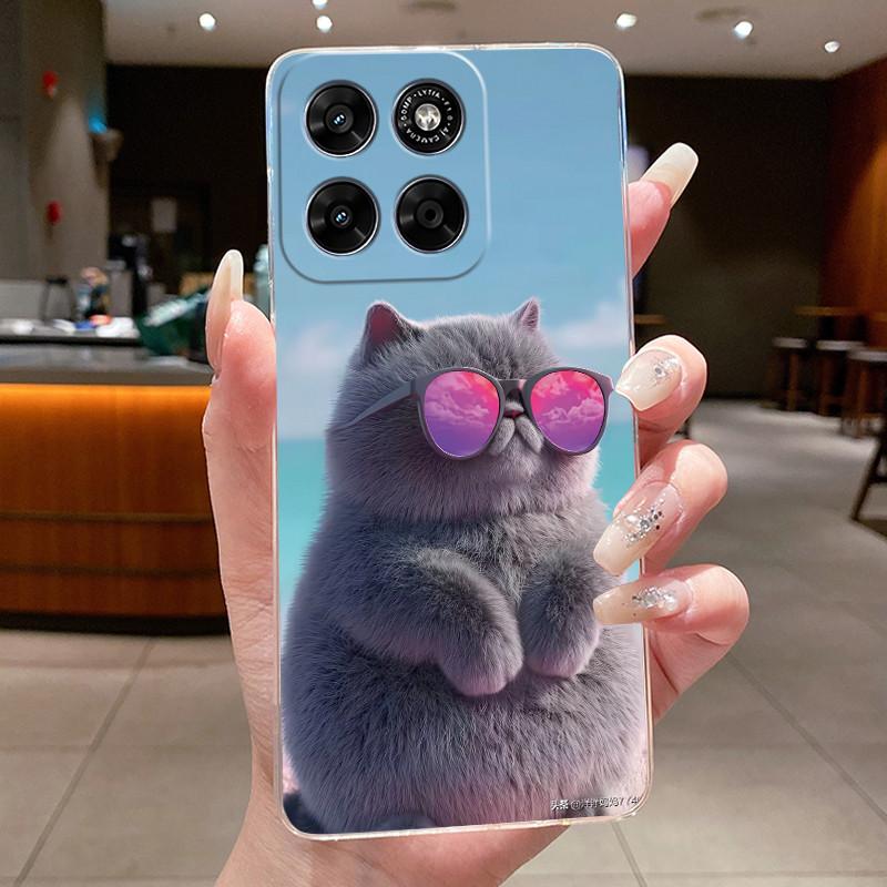 Чехол для Motorola Moto G67 G77 Эстетичный Роскошный Милый Крутой Для Мальчиков Девочек Мягкий Силикон Чехол для Телефона Задняя Крышка Прозрачный ТПУ Корпус