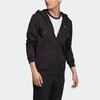 Adidas Originals Trefoil Mini Embroidered Full-Zip Hooded Sweatshirt Men Outerwear Black FK9980
