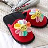 Women's Warm Winter Cotton Slippers - Non-Slip Cartoon Heart Design