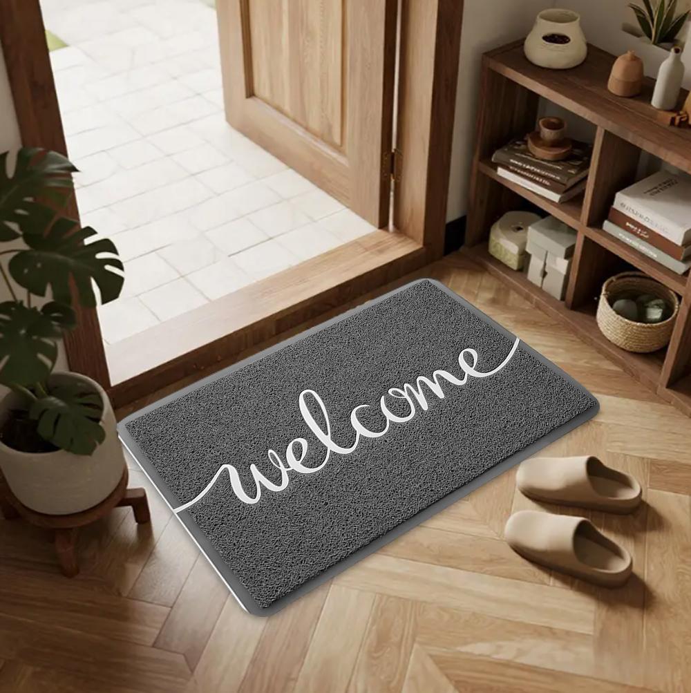 Welcome Home Carpet Mat Rug - Heart Pattern Non-Slip Door Mat Entrance Floor Decor for Living Room Home Decoration  Doormat