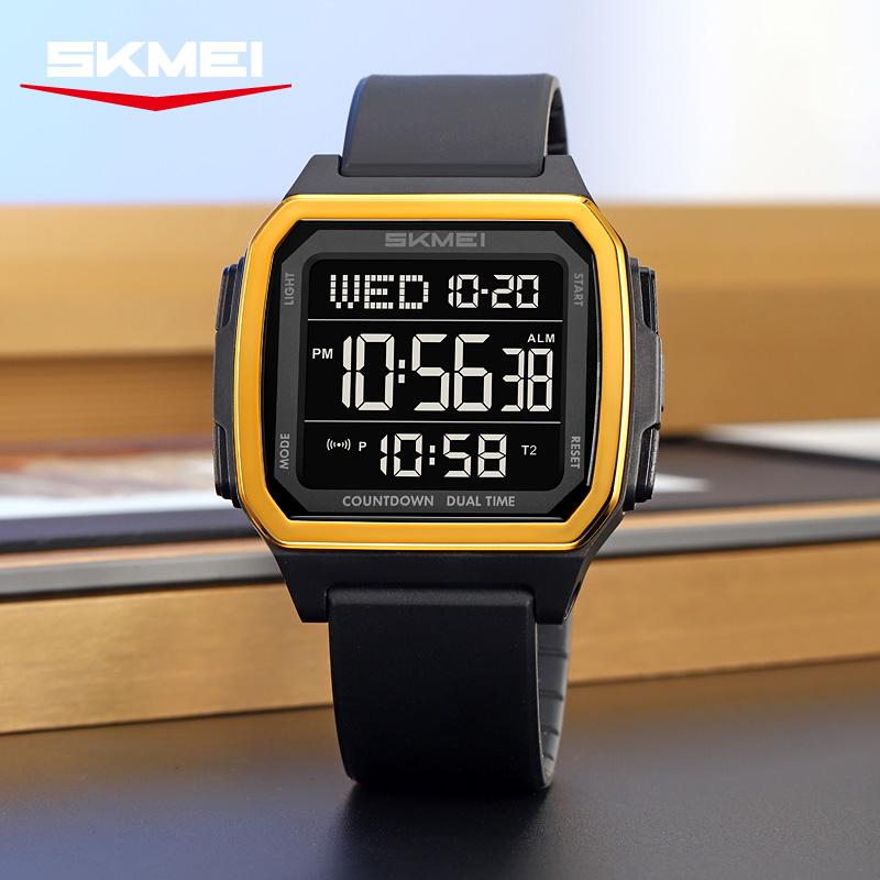 SKMEI 2515 Цифровые часы Мужские Спортивные С обратным отсчетом Водонепроницаемые Военные Наручные часы Для мужчин Ударопрочные Часы Подсветка Reloj Hombre