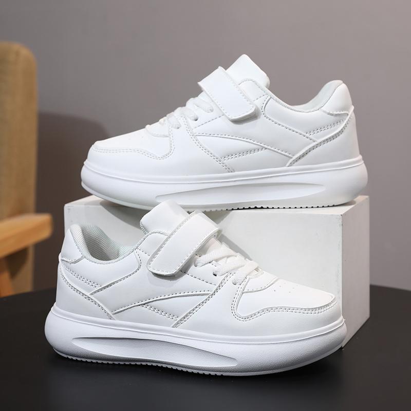 Tenis Sneakers Kids Spring/Autumn New Boys Girls Sports Shoes Casual Board Shoes Leather Soft Soled Children Small White Shoes