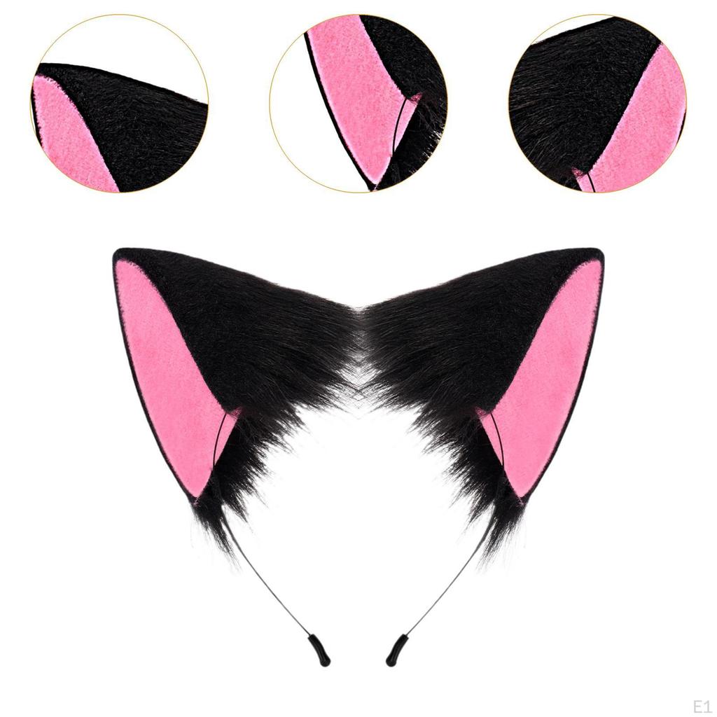 Обруч для волос в виде ушей животных, головной убор для косплея, аксессуары для костюмов ночного клуба