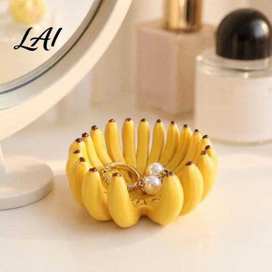 Large Capacity Fruit Tray 3D Printed Banana Bowl Holder Decorative Kitchen Decor Shape Food Serving Plate for Kitchen Dining Table Snack Bowl