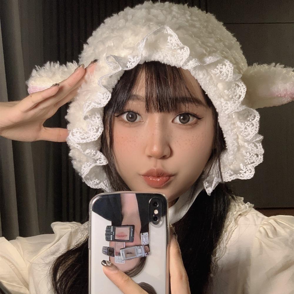 Soft Costume Hats Lamb Cashmere Cosplay Hat Warm Outdoors Hats