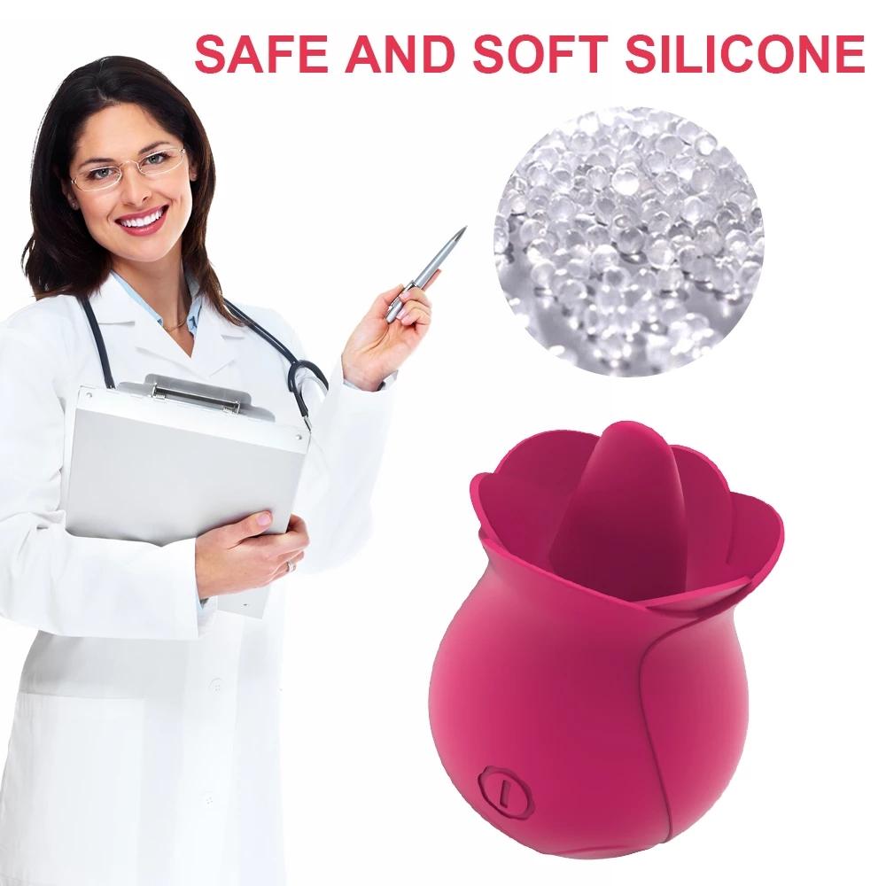 Секс-игрушки для девочек, роза, сосание языка, вибраторы, присоска для клитора, соска для женщин, стимулятор клитора, оральный лизание кискиAA