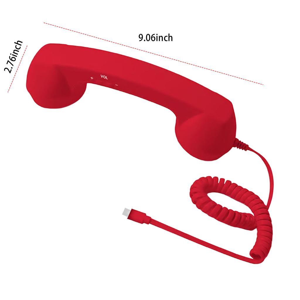Retro Phone Handset cellphone Landline Converter for iPhone&Android, Type-C/Wireless Bluetooth Old Fashioned Telephone Receiver