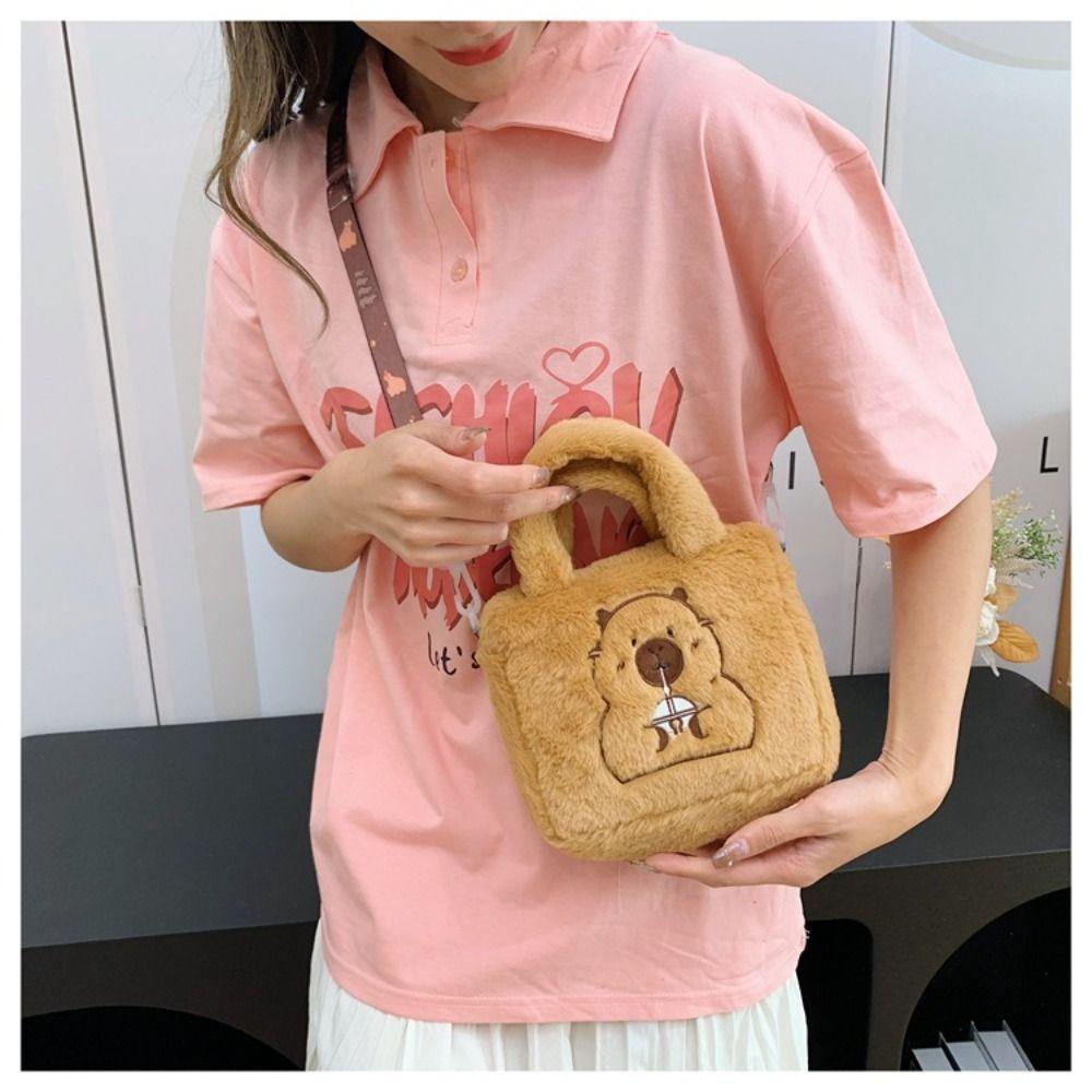 Животное Капибара Плюшевая Сумка Мультяшная Мультяшная Сумка Через Плечо Капибара Сумка Кроссбоди Женская Дама Девушка