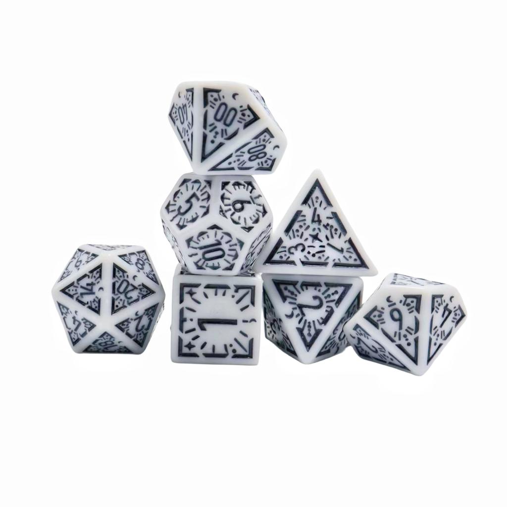 7 шт./лот, многогранные игральные кости из смолы D&D D4 D6 D8 D10 D% D12 D20, многогранные игральные кости TRPG, настольные игры