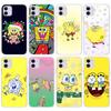 Чехол ST82 Cute Spongebob для Samsung A04 A14 A23 A34 A54 M23 M33 M52 M53 Realme 10 9 C30S C35 C55 VIVO Y02S Y21 Y33S Y51 X80 Pro, прозрачный чехол