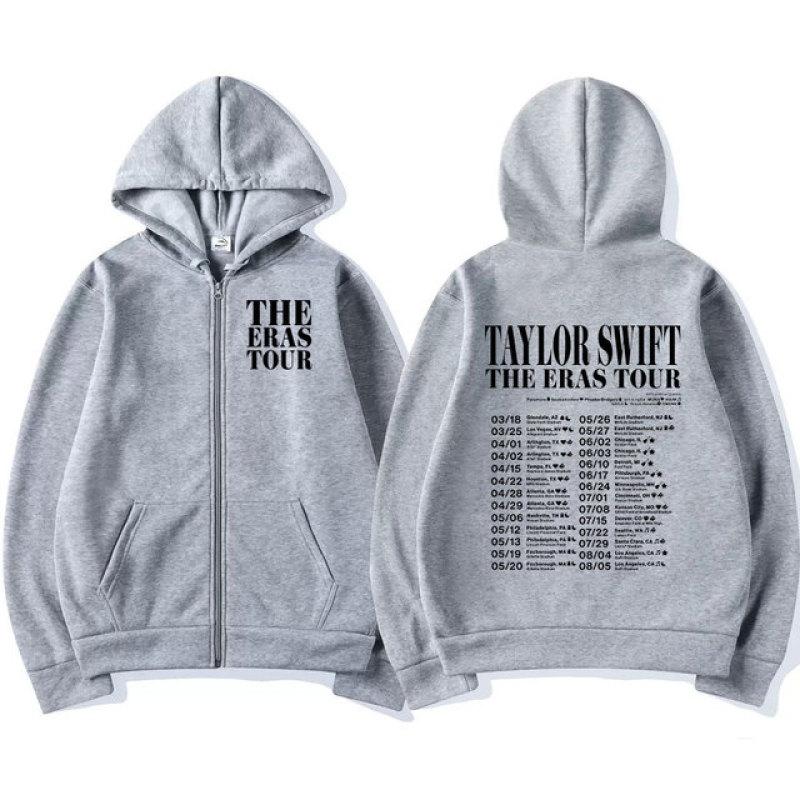 Худи на молнии Taylor Tour 2023 Eras The World Tour Женское Эстетичное Худи на молнии Модное Оверсайз Худи Пальто Harajuku