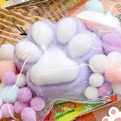Мягкие игрушки для детей Kawaii Fury Cartoon Squeeze Toys для снятия стресса Sweet Kitten Paw Squeeze Toys Creative Design Plush Squeeze Toys