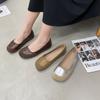 Spring Autumn Vintage Flat Leather Mary Jane Women's Shoes Designer New Soft Bottom Round Head Ladies Shoes Lolita Shoes