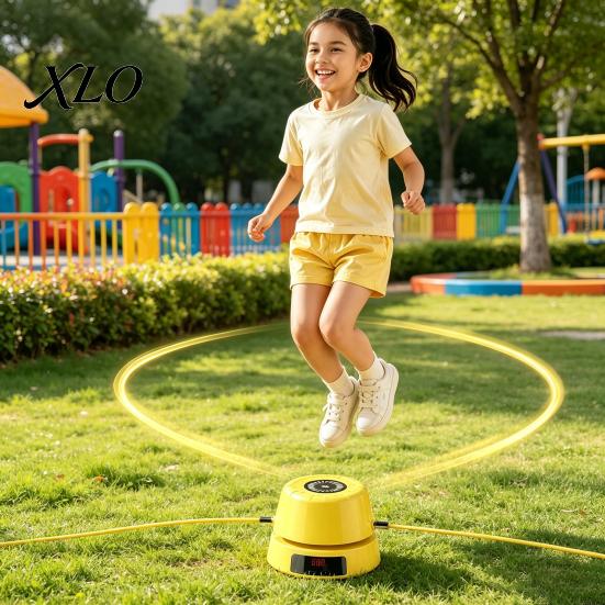 Portable Fitness Device Automatic Jump Rope Machine with Remote Control & LED Counter, Intelligent Electric Skipping Training Equipment Tool for Home