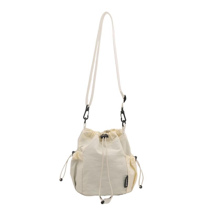 Нейлоновая сумка-мешок на кулиске, на плечо, женская, для выхода, простая и легкая, сумка для мобильного телефона, модная, повседневная, литературная и художественная, сумка-мессенджер