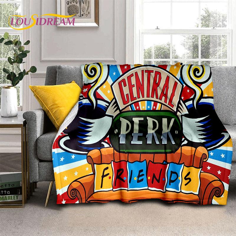 Классическое одеяло из сериала «Друзья» Central Perk, Мягкое плед-покрывало для дома, спальни, кровати, дивана, пикника, путешествий, офиса, Подарок для ребенка