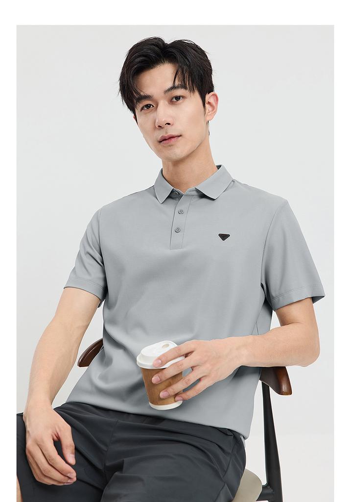 [Minimalist Business Style Design] Seven Wolves Men's Cool Feel Brocade Amino Waffle Short Sleeve Polo