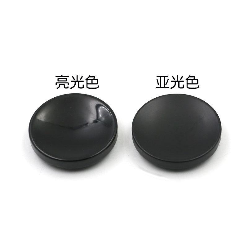 Черная круглая матовая пуговица из смолы для тренча, брюк, пуговиц для шерстяного пальто