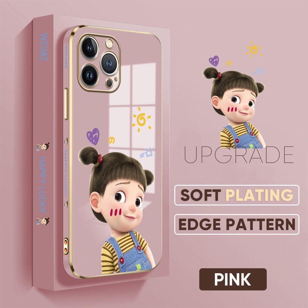 Для iPhone 16 15 Max Samsung S24 S23 Plus A15 A35 A53 A73 Xiaomi 11T 12T 13T Redmi 13C милый мультяшный узор для девочек полный защитный чехол для объектива