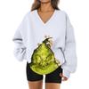 Women's Loose And Comfortable Letter V-neck Sportswear Long-sleeved Sweatshirt Daily Matching Clothes
