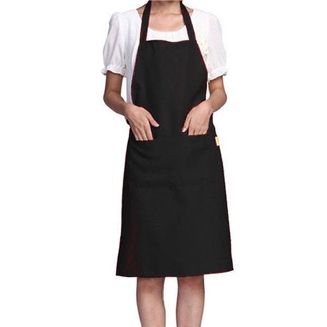 Обычный фартук с бретелькой на шее, фартук для официанта, пекаря, повара, полный фартук с нагрудником, для взрослых и женщин, унисекс, прочный, удобный, с передним карманом, моющийся