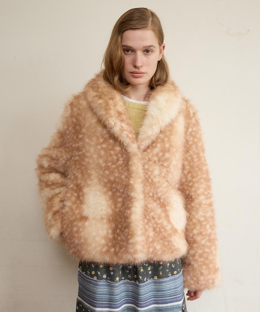 Funfromfun Bambi Fur Jacket, Brown