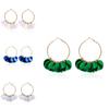Minimalist Alloy Floral Earrings With Sparkling Sequins For Stylish Outfits