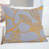 Cotton bedding 180x200 satin COTTON gray with sunny yellow leaves