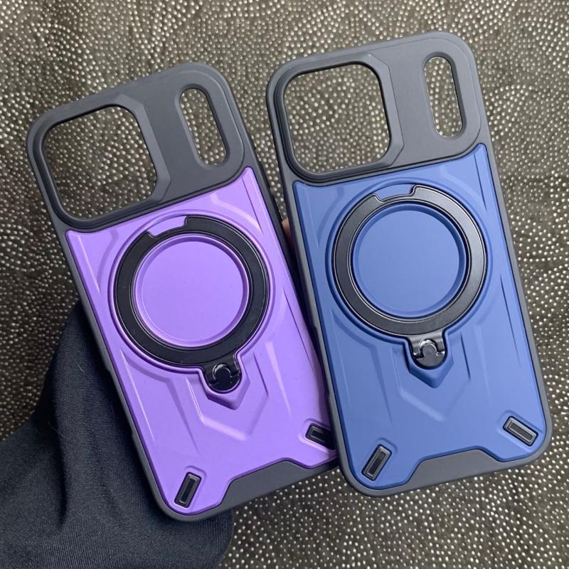 Military Matte Armor Magnetic Case ForiPhone 17 Air 16 15 14 Plus 13 12 11 Pro Max ForMagsafe Stand Shockproof Rugged Cover
