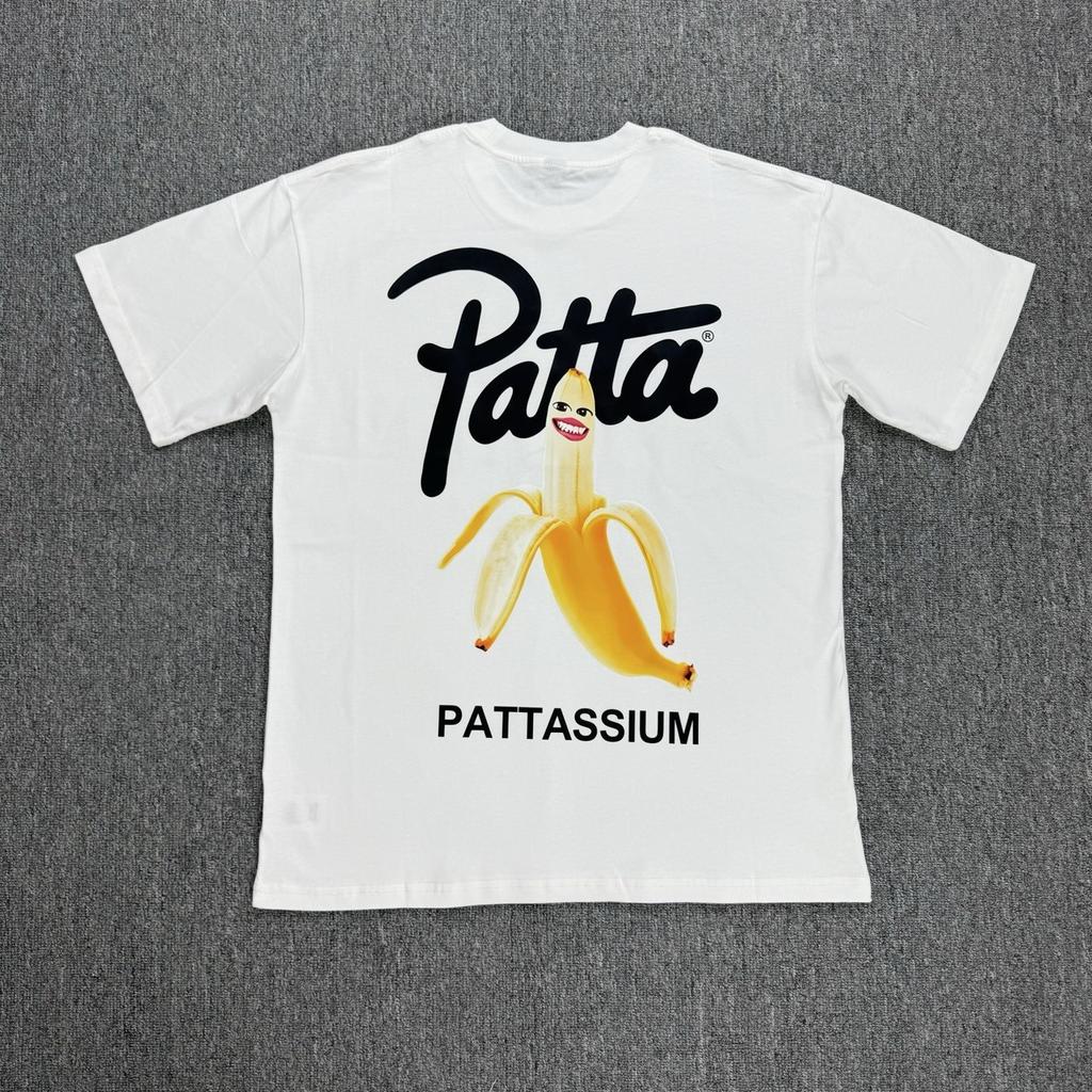 Американский трансграничный модный бренд PATTA дизайнерское чувство буквенная печать короткий рукав футболка мужская и женская модный бренд универсальный свободный топ