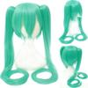 28 Colors Miku Cosplay Wig Long Heat Resistant Synthetic Hair Clip Ponytails Wigs + Wig Cap