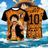 Аниме One Piece Луффи Графическая Футбольная Футболка Быстросохнущая Влагоотводящая Унисекс Спортивная С Коротким Рукавом Повседневная Модная Футбольная Майка Топ