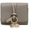 Chloe Alphabet Mini CHC21WP946F57 053 Tri-fold Wallet, Gray, Women's, [Used]