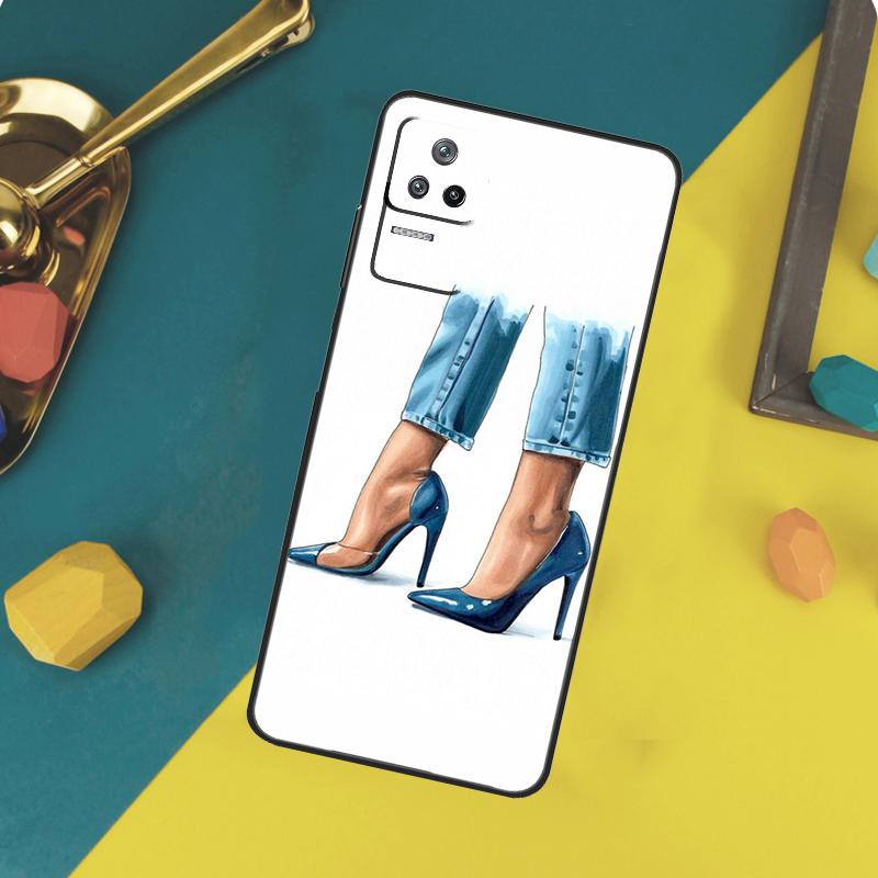 Модный чехол с высоким каблуком для Xiaomi 15 14 13 Ultra 11T 12T 13T 14T Pro POCO X7 Pro X3 X5 X6 F5 F6 M6 Pro Funda