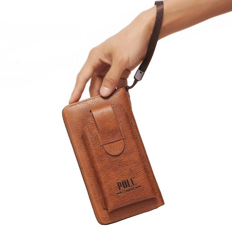 Мужской клатч большой емкости, мужские кошельки, карман для мобильного телефона, карман для карточек, высококачественный универсальный кошелек для мужчин, клатч