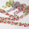 1Yard Pink Trim Crafts Flowers Embroidered Lace For Party Dress Decoration Collars Sewing