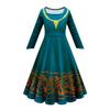 Hot Movie Brave Merida Costume for Girls Halloween Princess Dress Wig Kids Carnival Fantasia Children Xmas Party Cosplay Costume