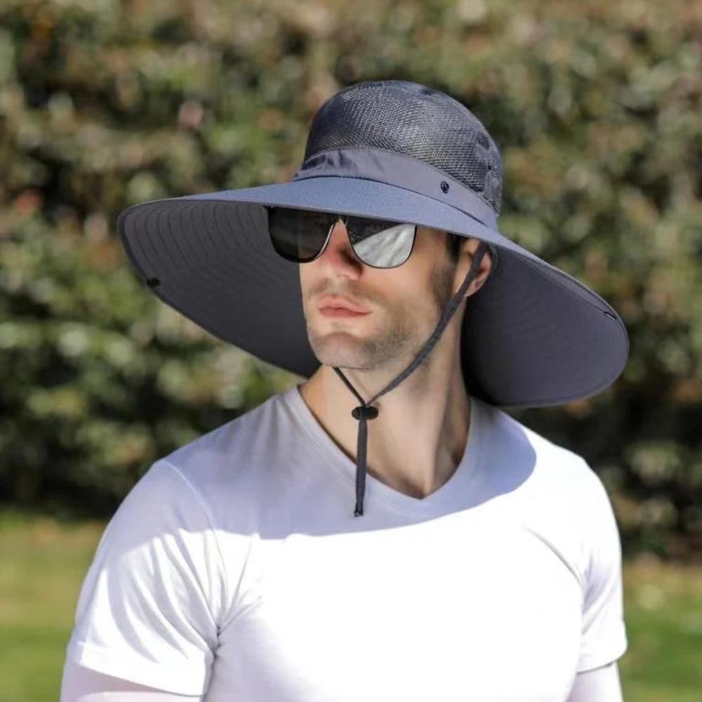 Foldable Large Brim Sun Hat Breathable Sun Protection Hat Fashion Fisherman Hat  Climbing