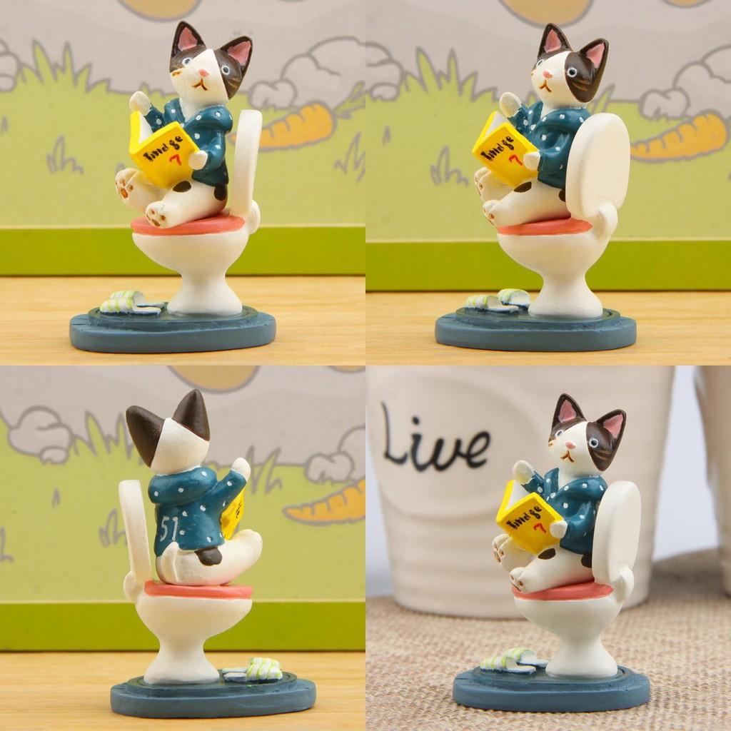 Cartoon Cat Resin Figurine For Party Favor And Business Promotion