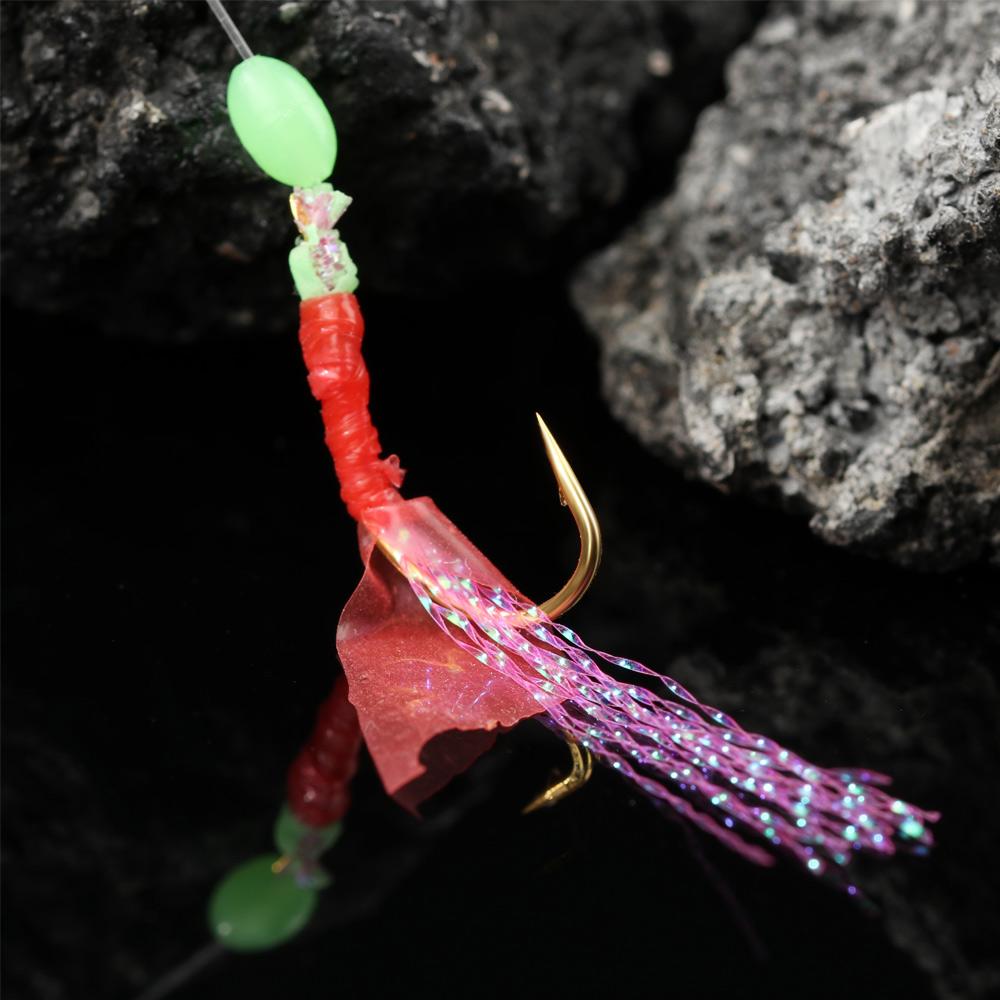 Swivel Feather Hook Fishskin String Hooks Mackerel Pesca Fish Tackle Fishing Lures Sea Bait