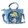 Shoulder Bag Mini 2way Bag Small Crossbody Lightweight Handbag Tote Bag Denim Light [DIVA Rose] Women's (3Cute Girl Blue)