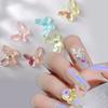 1 Bag Multipurpose Easy To Apply Attractive Vibrant Color 3D Butterfly Nail Art Ornament Manicure Jewelry Nail Decoration