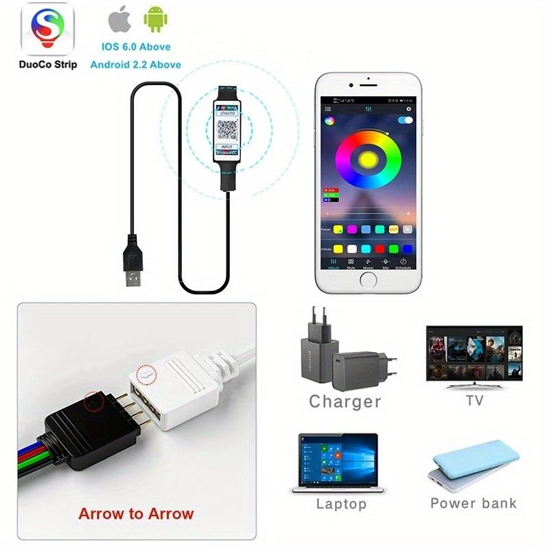 Светодиодная панель 5050RGB с управлением через приложение и пультом дистанционного управления 44 KEY, изменение цвета с синхронизацией музыки, для украшения дома, освещение для вечеринок