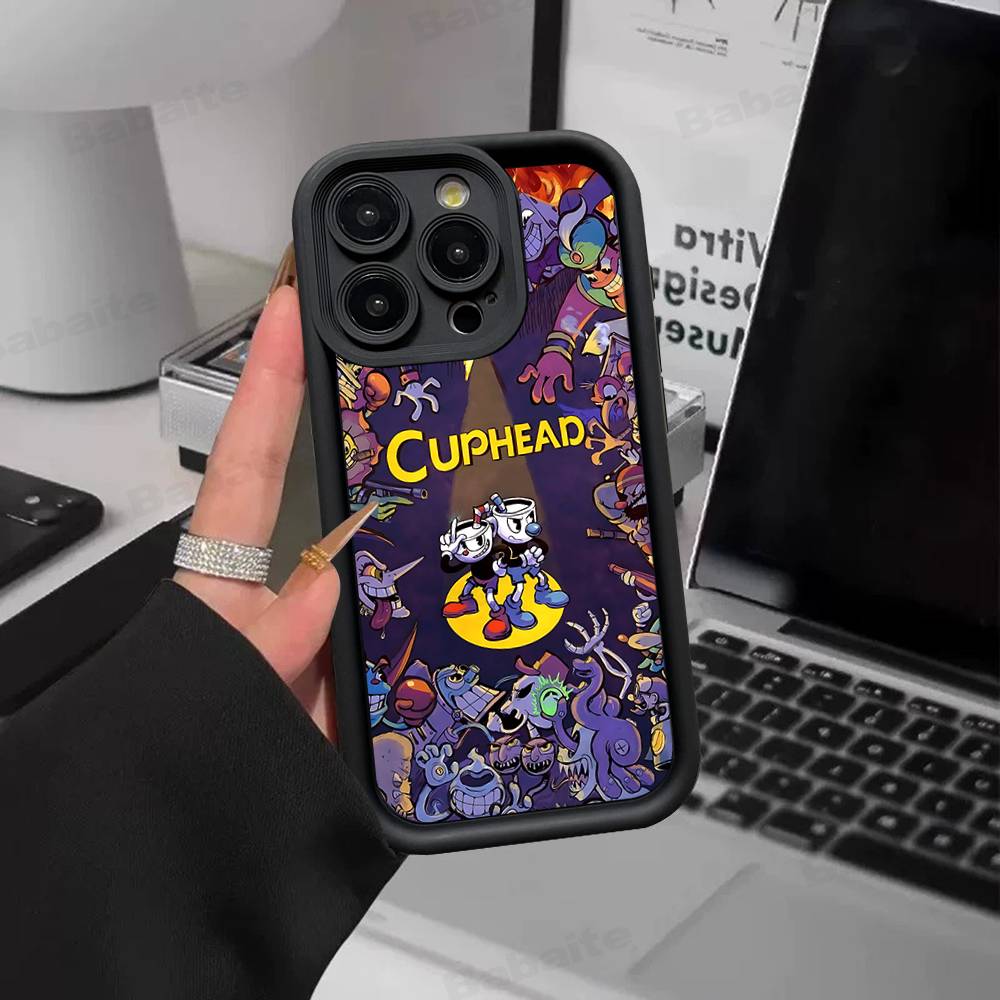 Anime Cuphead Cartoon Phone Case For IPhone 17 16 15 14 13 12 11 Pro Max Plus Silicone Shockproof Case