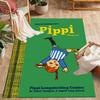 Pippi Longstocking Adventure Themed Anti-Slip Rugs - Polyester Home Decor, Suitable for Bedrooms, Living Rooms, Doorways, Studios, and Decorations