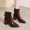 Winter Pointed Sexy/Comfortable Zipper Square Heel Casual Knight Boots Fashionable New Elegant Banquet High-Heeled Women'S Boots