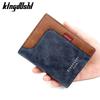 Kingdushi Ретро повседневный мужской кошелек Мужской кошелек для карт крайней плоти Вертикальный двойной складной тонкий мужской кошелек с нулевым размером